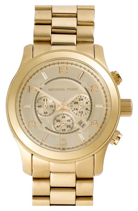 michael kors gold mens watch cheap|michael kors runway chronograph watch.